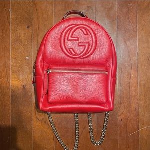 Gucci red soho backpack